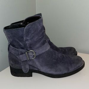 BORN Syd Blue Suede Boots Size 9